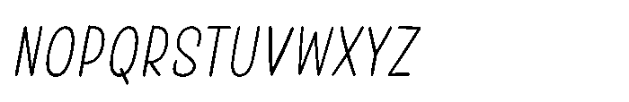 Fox Genius Thin Slant Thin Slant Font UPPERCASE