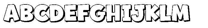 Fox Glima Shadow Shadow Font UPPERCASE