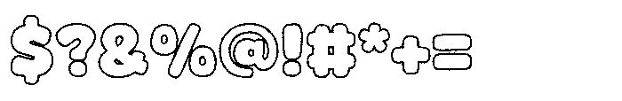 Fox Jumbo Outline Outline Font OTHER CHARS