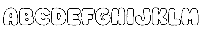 Fox Jumbo Outline Outline Font UPPERCASE