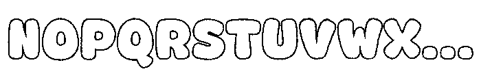 Fox Jumbo Outline Outline Font LOWERCASE