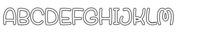 Fox Lollipop Outline Font UPPERCASE