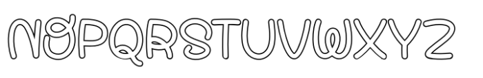 Fox Lollipop Outline Font UPPERCASE