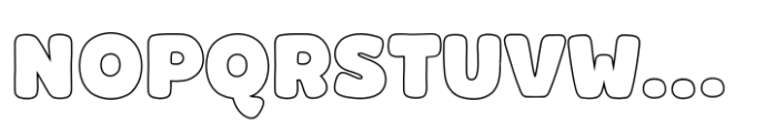 Fox Mochi Outline Font UPPERCASE