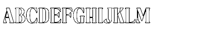 Fox Nuggie Outline Outline Font UPPERCASE