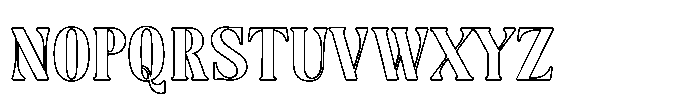 Fox Nuggie Outline Outline Font UPPERCASE