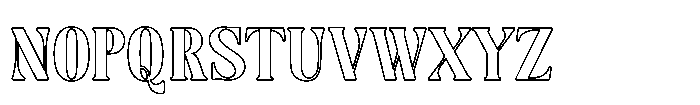 Fox Nuggie Outline Outline Font LOWERCASE