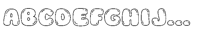 Fox Orbit Bubble Outline Bubble Outline Font UPPERCASE
