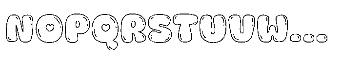Fox Orbit Bubble Outline Bubble Outline Font LOWERCASE