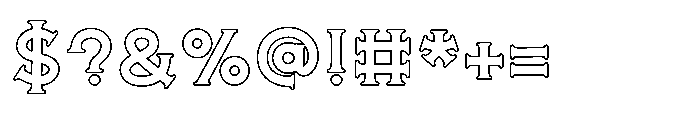 Fox Patricia Bold Outline Bold Outline Font OTHER CHARS