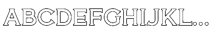 Fox Patricia Bold Outline Bold Outline Font UPPERCASE