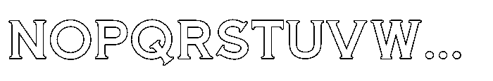 Fox Patricia Bold Outline Bold Outline Font UPPERCASE