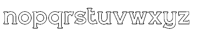 Fox Patricia Bold Outline Bold Outline Font LOWERCASE