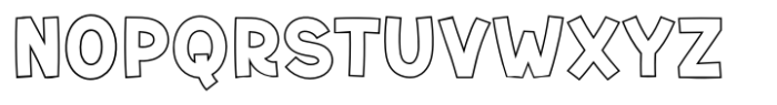 Fox Pirate Line Outline Font UPPERCASE