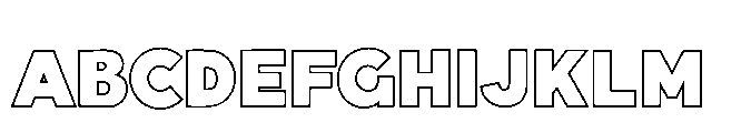 Fox Pompi Outline Outline Font UPPERCASE