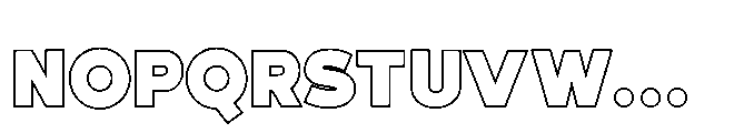Fox Pompi Outline Outline Font UPPERCASE