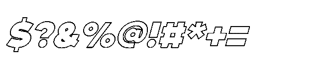 Fox Pompi Outline Slant Outline Slant Font OTHER CHARS