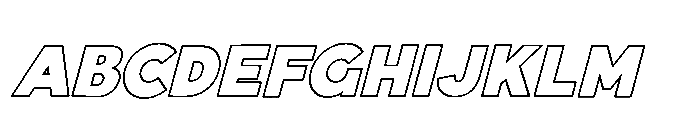 Fox Pompi Outline Slant Outline Slant Font UPPERCASE