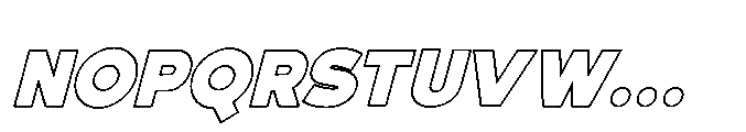 Fox Pompi Outline Slant Outline Slant Font UPPERCASE