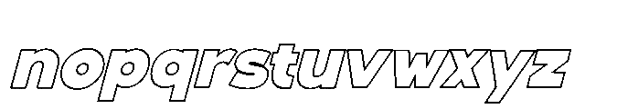 Fox Pompi Outline Slant Outline Slant Font LOWERCASE
