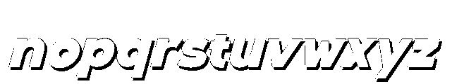 Fox Pompi Shadow Slant Shadow Slant Font LOWERCASE