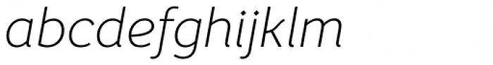 Fox Sans Pro Thin Italic Font LOWERCASE