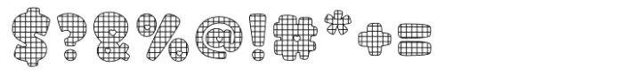 Fox Sewing Grid Checkered Font OTHER CHARS