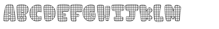 Fox Sewing Grid Checkered Font UPPERCASE