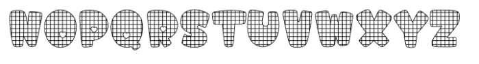 Fox Sewing Grid Checkered Font UPPERCASE