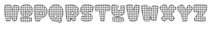 Fox Sewing Grid Checkered Font LOWERCASE