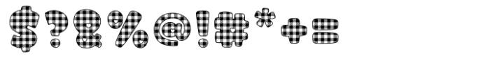 Fox Sewing Grid Plaid Font OTHER CHARS