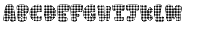 Fox Sewing Grid Plaid Font UPPERCASE