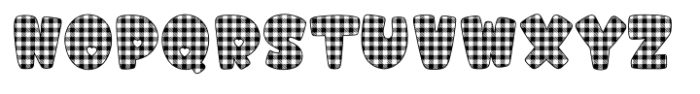 Fox Sewing Grid Plaid Font UPPERCASE