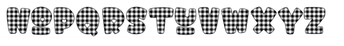 Fox Sewing Grid Plaid Font LOWERCASE