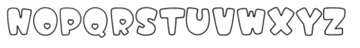 Fox Sewing Grid Seam Font UPPERCASE