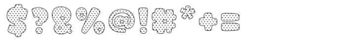 Fox Sewing Grid Spot Font OTHER CHARS