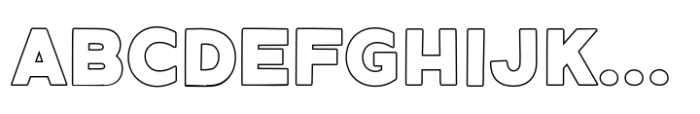 Fox Solid Outline Font UPPERCASE