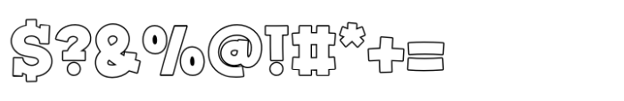 Fox Strong Outline Font OTHER CHARS