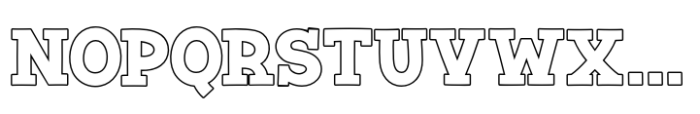 Fox Strong Outline Font UPPERCASE