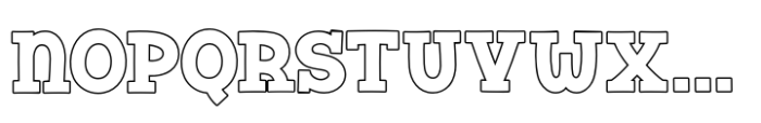 Fox Strong Outline Font LOWERCASE