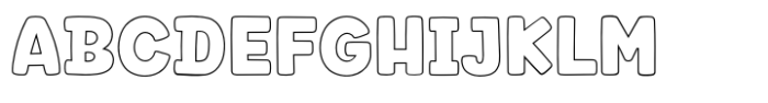 Fox Sweetie Grid Outline Font UPPERCASE