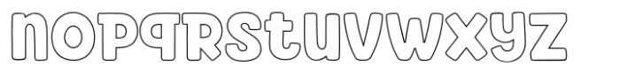 Fox Sweetie Grid Outline Font LOWERCASE