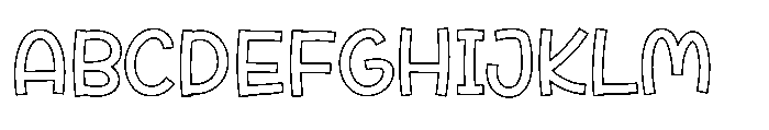 Fox Velina Outline Outline Font UPPERCASE