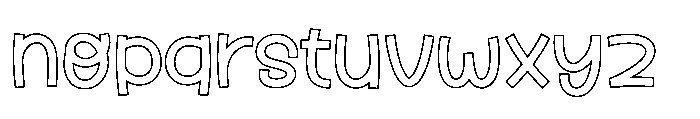 Fox Velina Outline Outline Font LOWERCASE