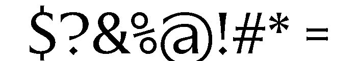 FORVM Roman Font OTHER CHARS