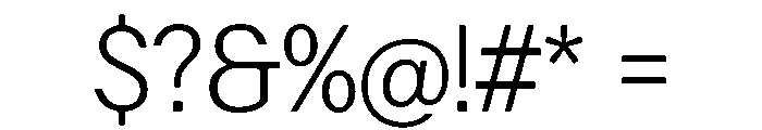 Focal Light Font OTHER CHARS