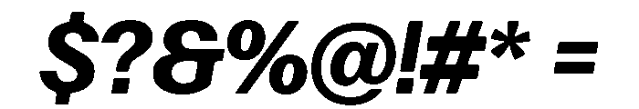 Focal Maxi Bold Italic Font OTHER CHARS
