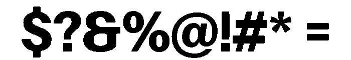Focal Maxi Bold Font OTHER CHARS