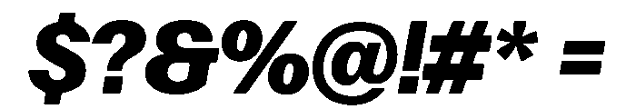 Focal Maxi Extrabold Italic Font OTHER CHARS