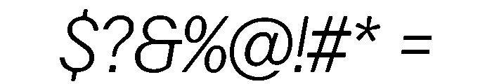 Focal Maxi Light Italic Font OTHER CHARS